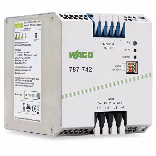787-742 WAGO Corporation  Industrial DIN Rail Power Supplies