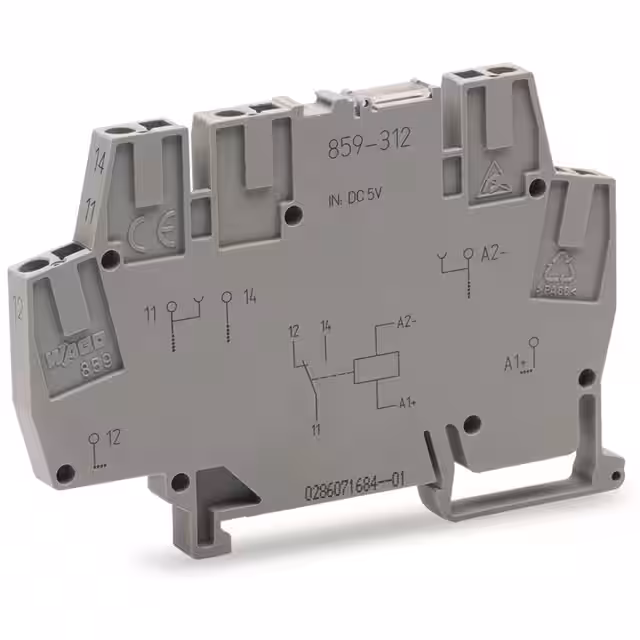 859-312 WAGO Corporation  Relè di potenza oltre 2 Ampere