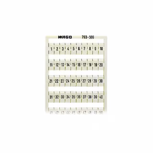 793-566 WAGO Corporation  Strisce di marcatura per morsettiere