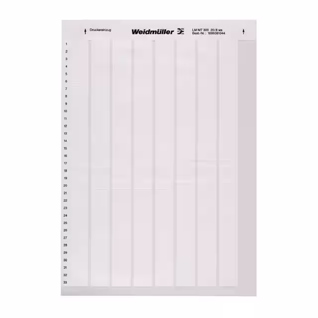 1686381044 Weidmüller  Strisce di marcatura per morsettiere