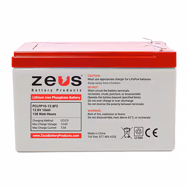 PCLFP10-12.8F2 ZEUS Battery Products  Piles rechargeables (secondaires)