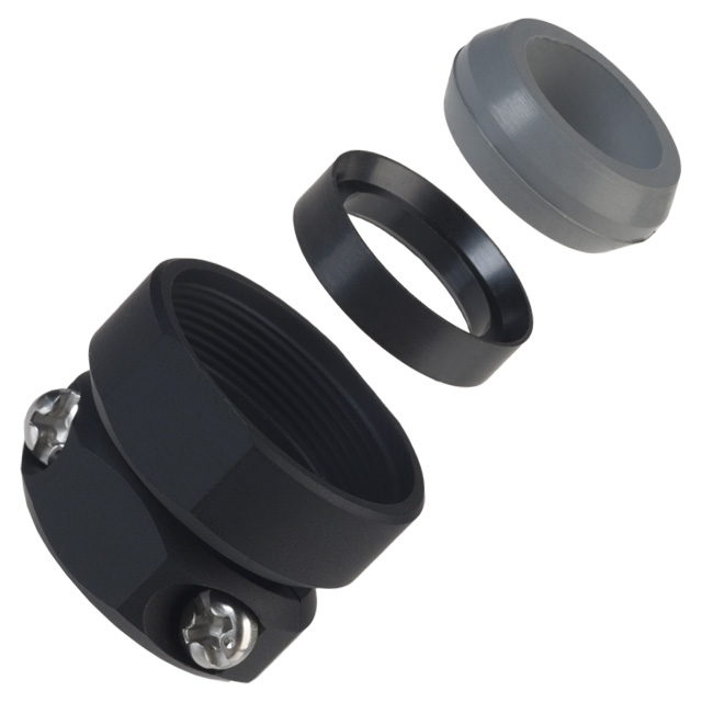 JR16WCC-12(71) Hirose Electric Co Ltd  Carcasas traseras y abrazaderas de cables