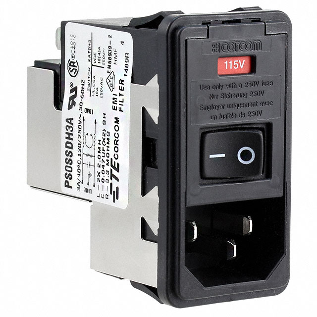 PS0SSDH3A TE Connectivity Corcom Filters  Power Entry Modules (PEM)