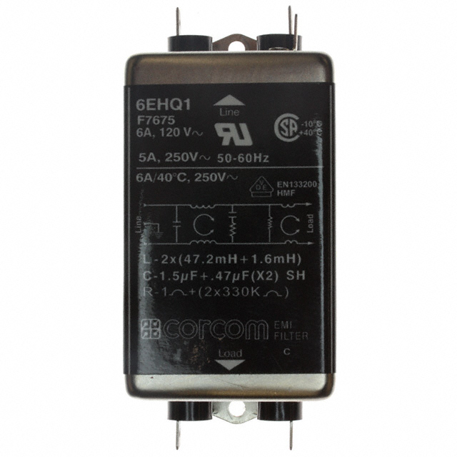 6EHQ1 TE Connectivity Corcom Filters  Power Line Filter Modules