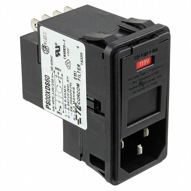 PS00XDS60 TE Connectivity Corcom Filters  Power Entry Modules (PEM)