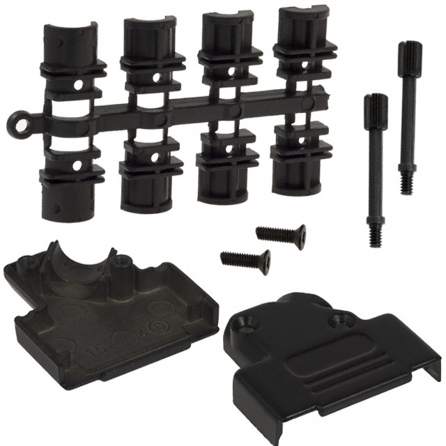 971-015-040-011 NorComp Inc.  Capots de connecteurs D-Sub en forme de D