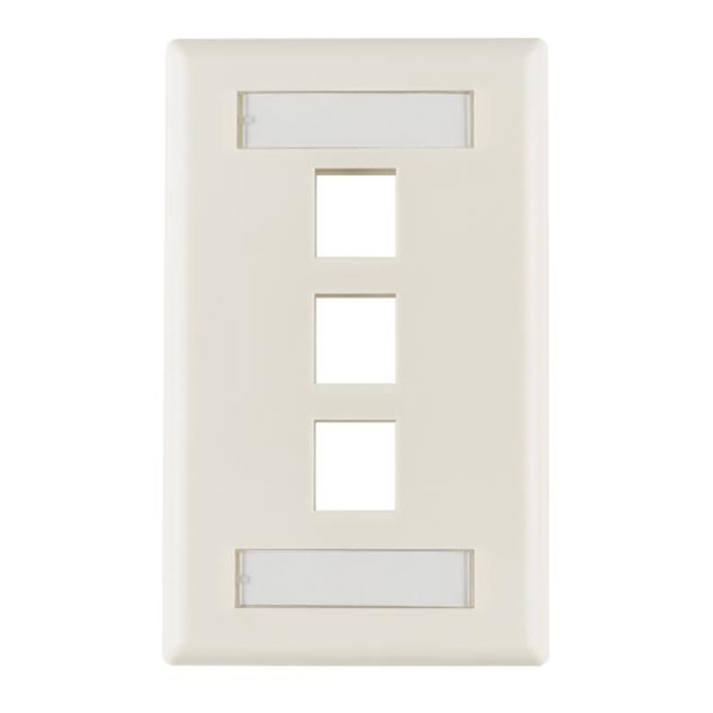 FPITRIPLE-FW HellermannTyton  Keystone Faceplates Frames