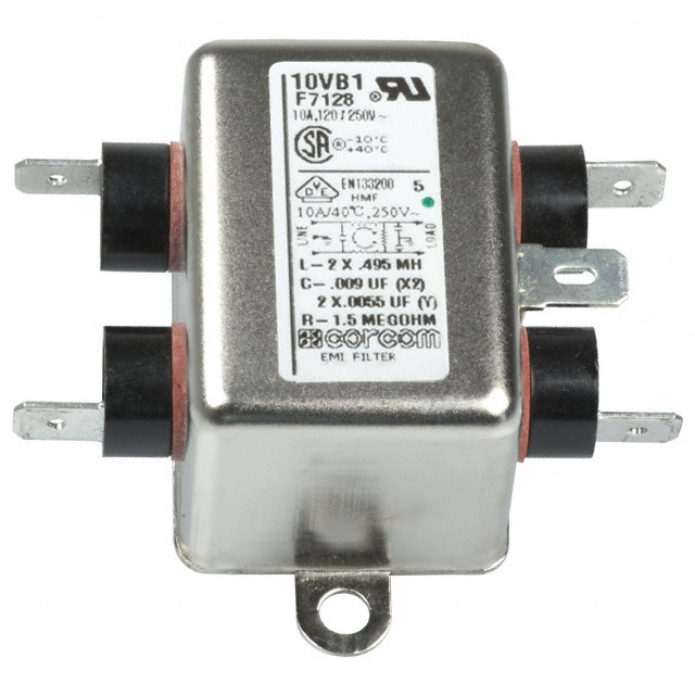 10VB1 TE Connectivity Corcom Filters  Netzfiltermodule