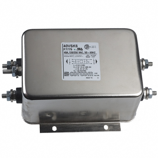 1-6609036-6 TE Connectivity Corcom Filters  Modules de filtrage de ligne électrique