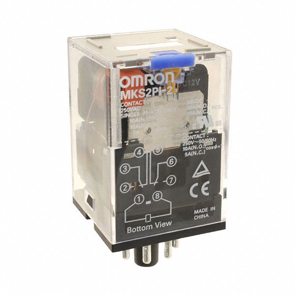 MKS2PI-2 DC12 Omron Automation and Safety  Power Relays Over 2 Amps