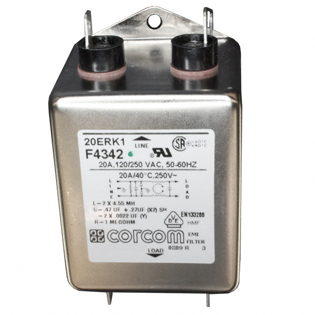 2-1609089-7 TE Connectivity Corcom Filters  Modules de filtrage de ligne électrique