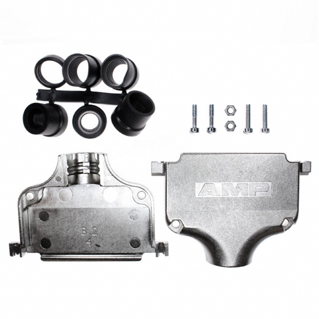 748676-4 TE Connectivity AMP Connectors  Carcasas traseras para conectores D-Sub en forma de D