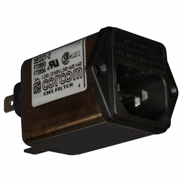 3EGG1-2 TE Connectivity Corcom Filters  Moduli di ingresso alimentazione (PEM)