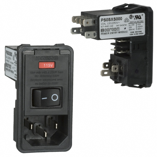 PS0SXS000 TE Connectivity Corcom Filters  Moduli di ingresso alimentazione (PEM)