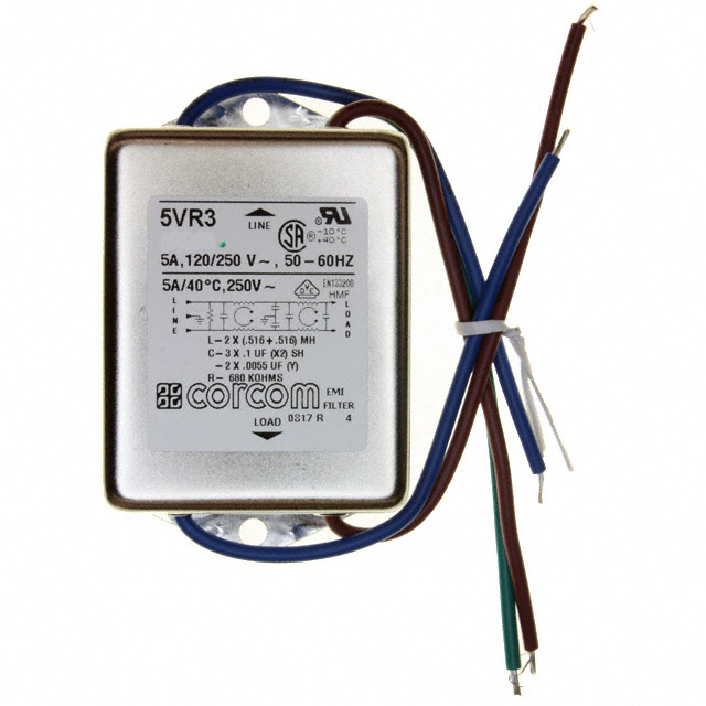 5VR3 TE Connectivity Corcom Filters  Netzfiltermodule