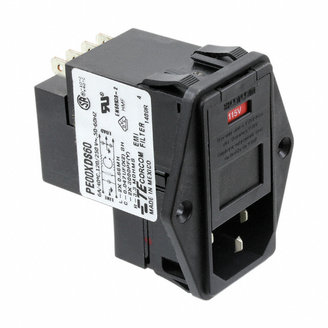 PE00XDS60 TE Connectivity Corcom Filters  Power Entry Modules (PEM)
