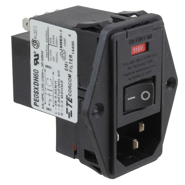 1-6609929-3 TE Connectivity Corcom Filters  Power Entry Modules (PEM)