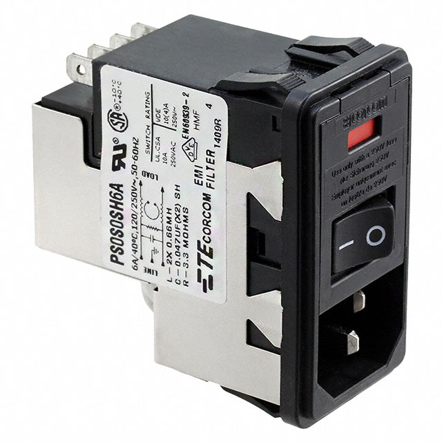 5-6609106-0 TE Connectivity Corcom Filters  Power Entry Modules (PEM)