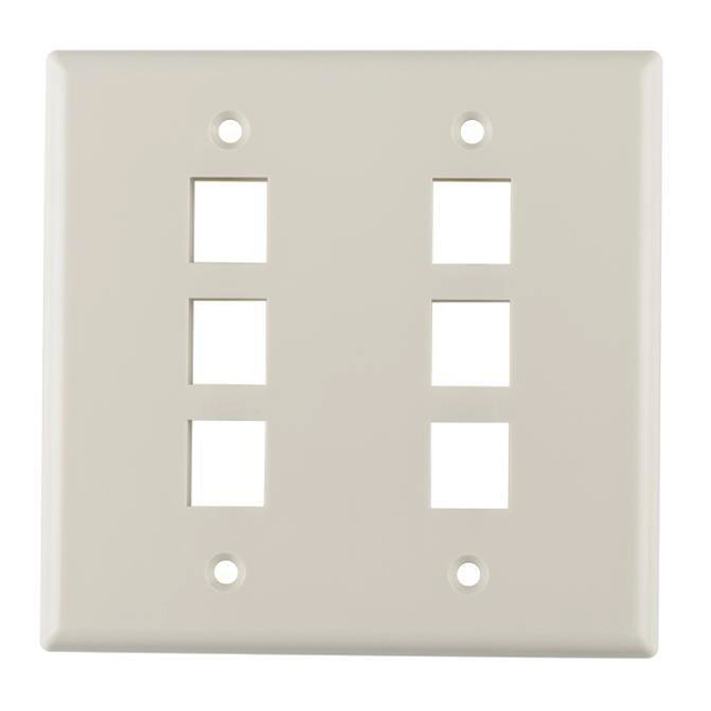 FPDGSIX-FW HellermannTyton  Keystone Faceplates Frames