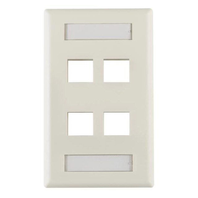 FPIHQUAD-FW HellermannTyton  Keystone Faceplates Frames