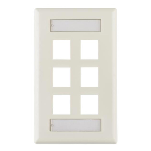 FPISIX-FW HellermannTyton  Keystone Faceplates Frames