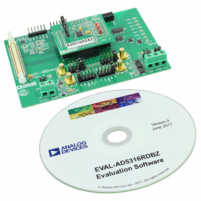 EVAL-AD5316RDBZ Analog Devices Inc.  Cartes d'évaluation des convertisseurs numériques-analogiques (DAC)