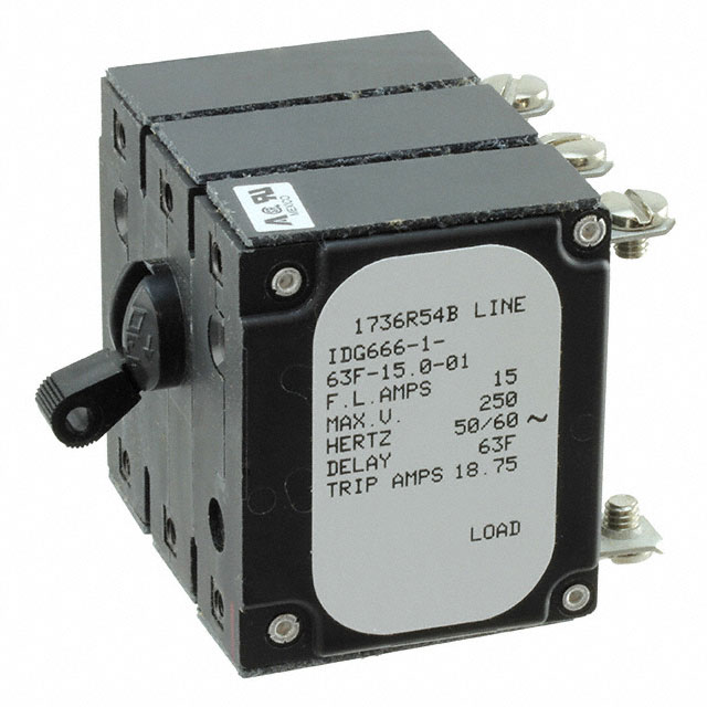 IDG666-1-63F-15.0-01 Sensata-Airpax Disjoncteurs