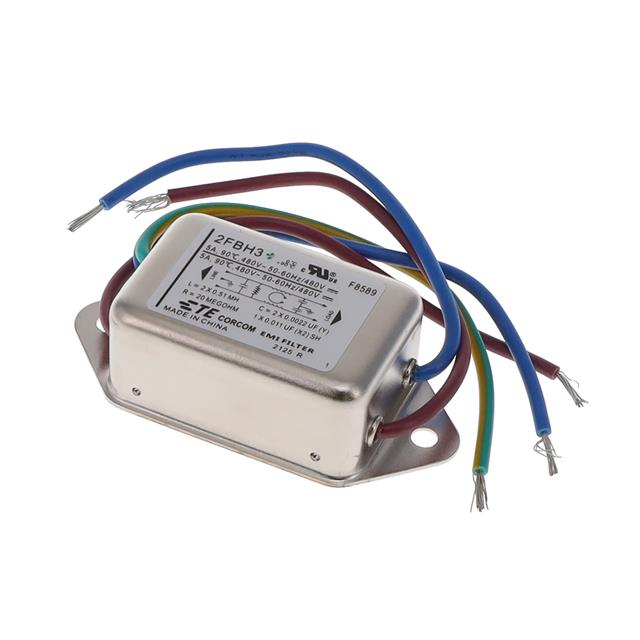 2FBH3=F8589 TE Connectivity Corcom Filters  Modules de filtrage de ligne électrique