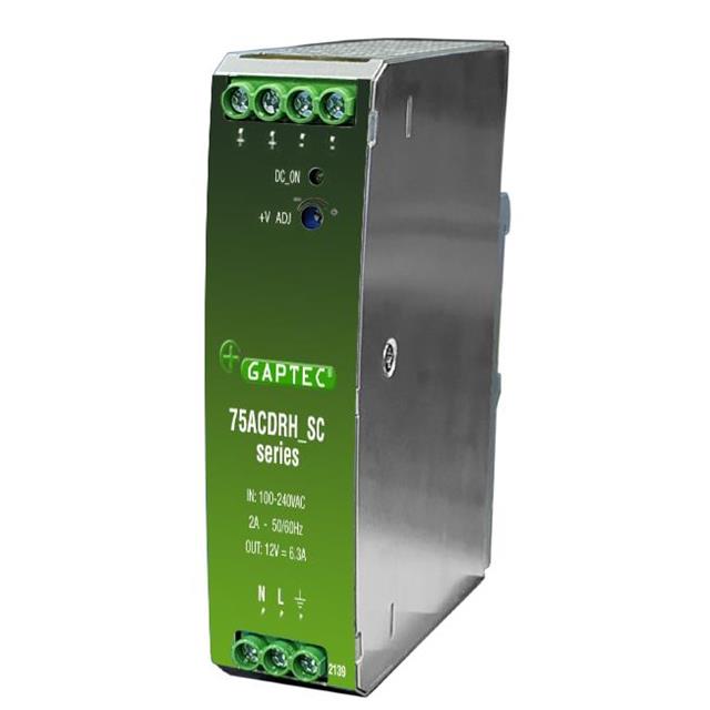 75ACDRH_48S GAPTEC Electronic  Industrial DIN Rail Power Supplies