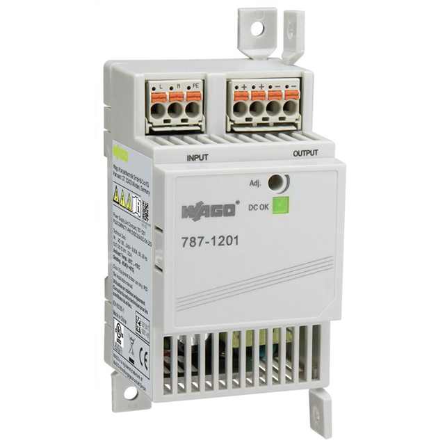 787-1201 WAGO Corporation  Fuentes de alimentación industriales para riel DIN