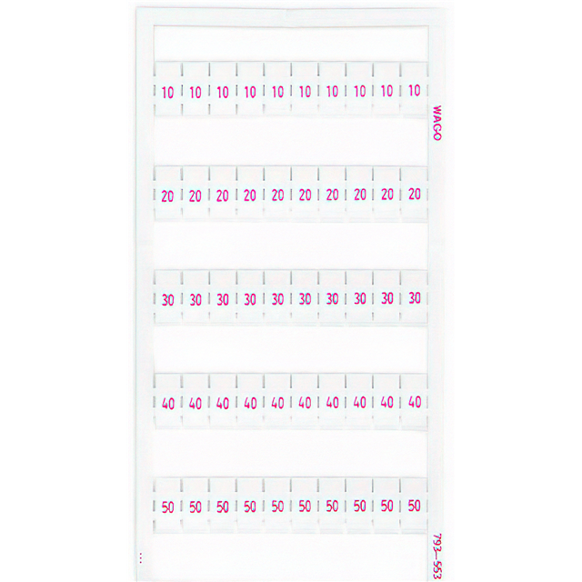 793-553 WAGO Corporation  Strisce di marcatura per morsettiere