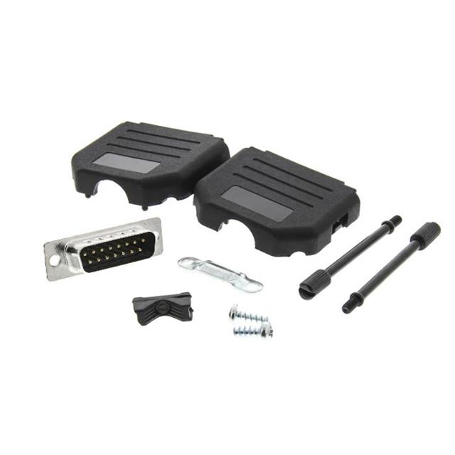 MHDPPK15-DB15P-K MH Connectors  Carcasas traseras para conectores D-Sub en forma de D