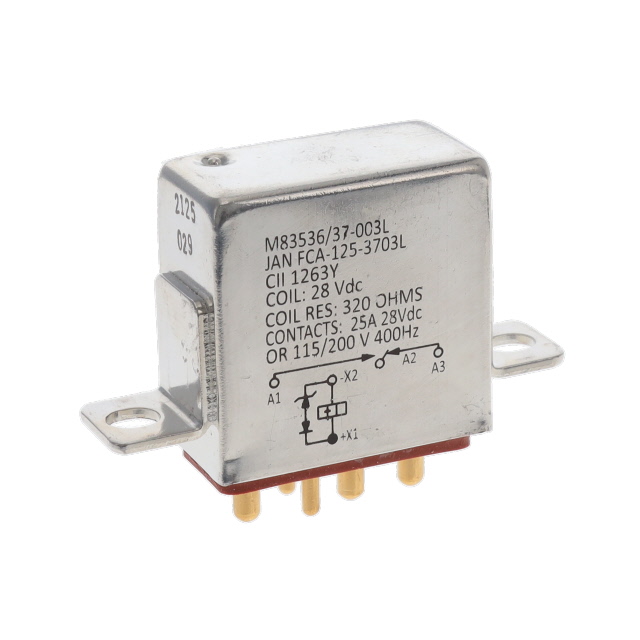 FCA-125-3703L TE Connectivity Aerospace, Defense and Marine  Power Relays Over 2 Amps