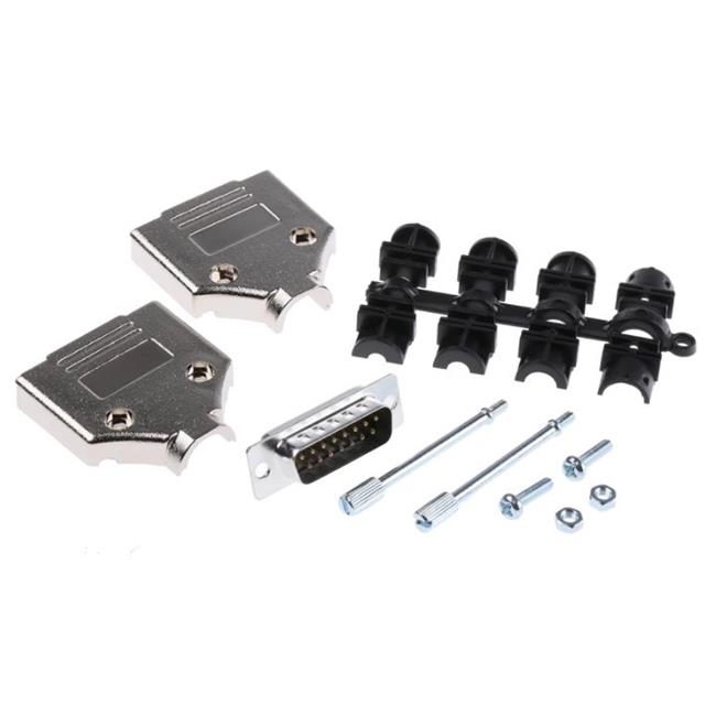 MHDTPK15-DB15P-K MH Connectors  Capots de connecteurs D-Sub en forme de D