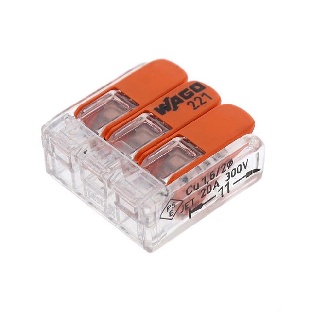 221-413/996-010 WAGO Corporation  Conectores de empalme de cables