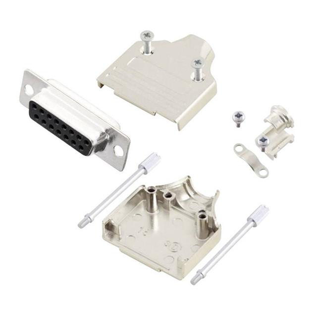 MHDM15-DM15S-K MH Connectors  Capots de connecteurs D-Sub en forme de D