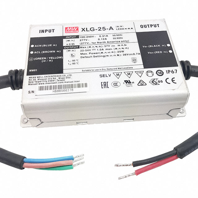 XLG-25-AB MEAN WELL USA Inc.  LED Drivers