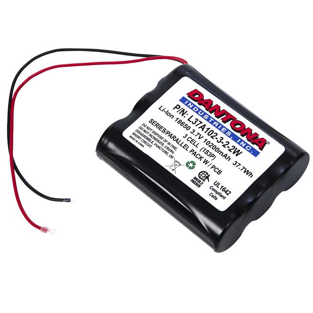 L37A102-3-2-2W Dantona Industries  Packs de batteries