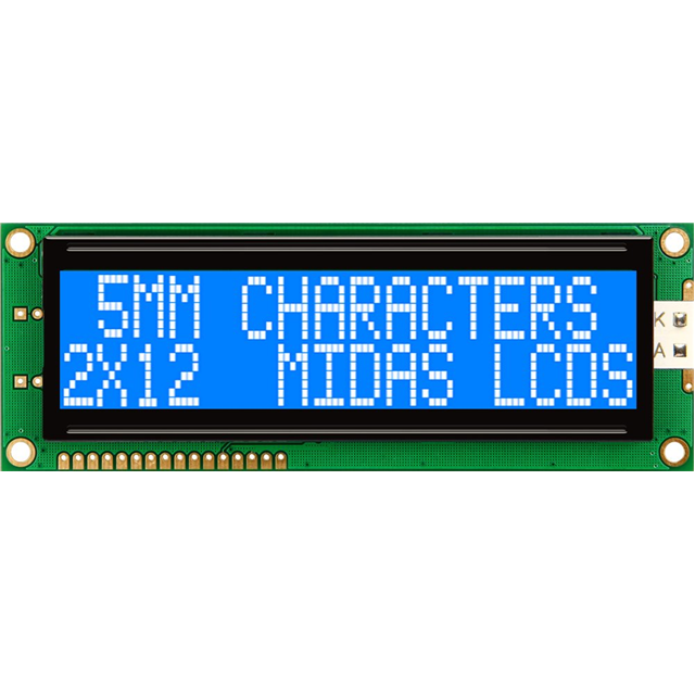 MC21609AB6W-BNMLW-V2 Midas Displays  Écran LCD OLED à caractères et chiffres
