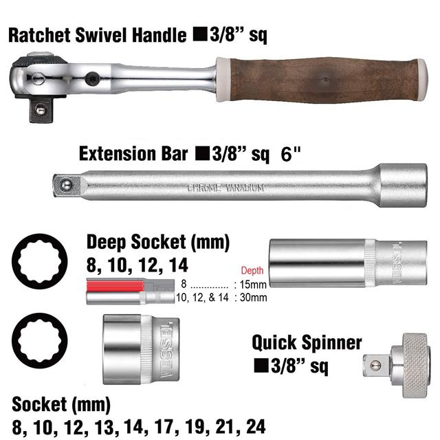 HRW3005MSW Vessel Tools  jeux de douilles