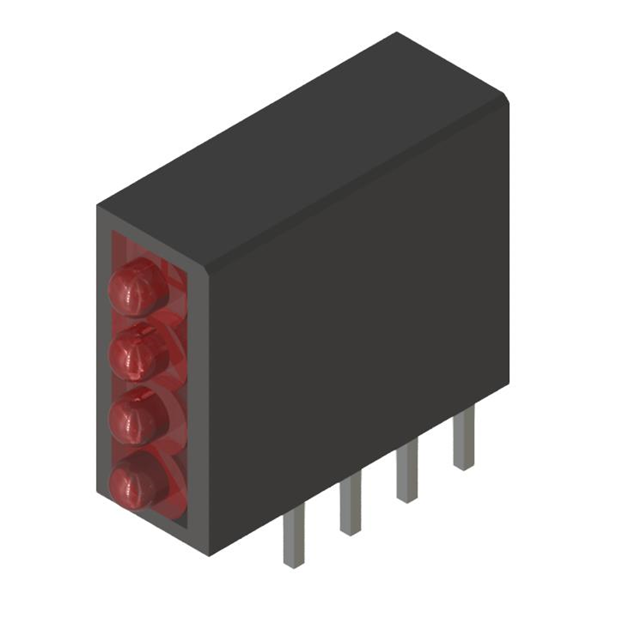 PL104-4R12 P-tec  Indicateurs de circuits imprimés, tableaux, barres lumineuses, graphiques à barres