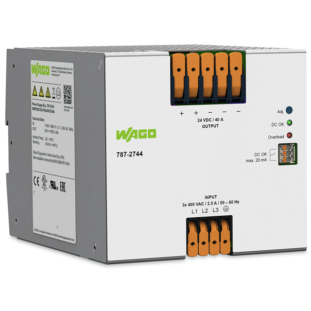 787-2744 WAGO Corporation  Fuentes de alimentación industriales para riel DIN