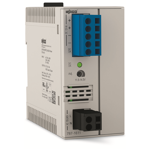 787-1611 WAGO Corporation  Fuentes de alimentación industriales para riel DIN