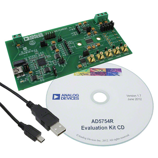 EVAL-AD5754REBZ Analog Devices Inc.  Cartes d'évaluation des convertisseurs numériques-analogiques (DAC)