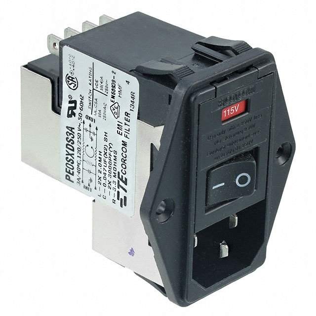 1-6609104-9 TE Connectivity Corcom Filters  Moduli di ingresso alimentazione (PEM)
