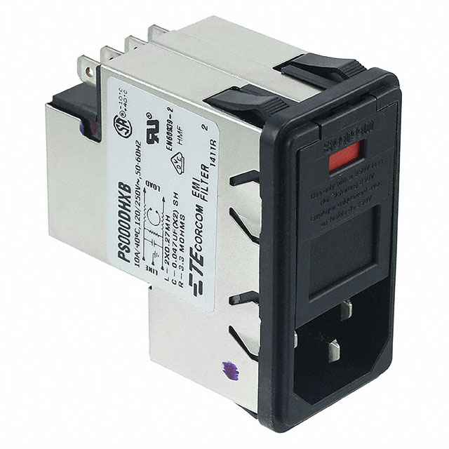 3-6609952-7 TE Connectivity Corcom Filters  Moduli di ingresso alimentazione (PEM)