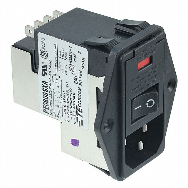 6-6609929-7 TE Connectivity Corcom Filters  Moduli di ingresso alimentazione (PEM)