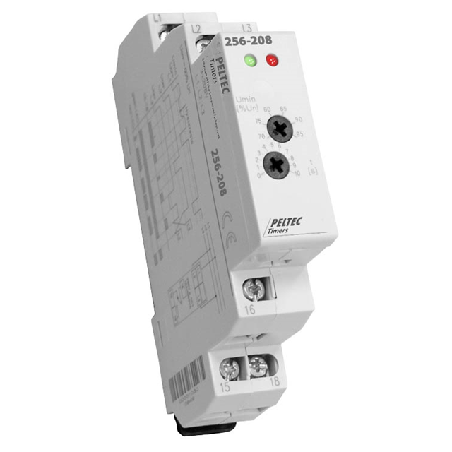 256-208 Peltec Timers and Controls Moniteurs de sortie de relais