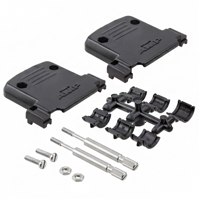 737349-2 TE Connectivity AMP Connectors  Capots de connecteurs D-Sub en forme de D