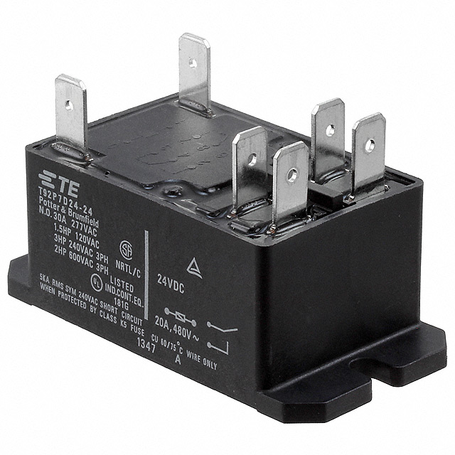 T92P7D24-24 TE Connectivity Potter & Brumfield Relays  Power Relays Over 2 Amps